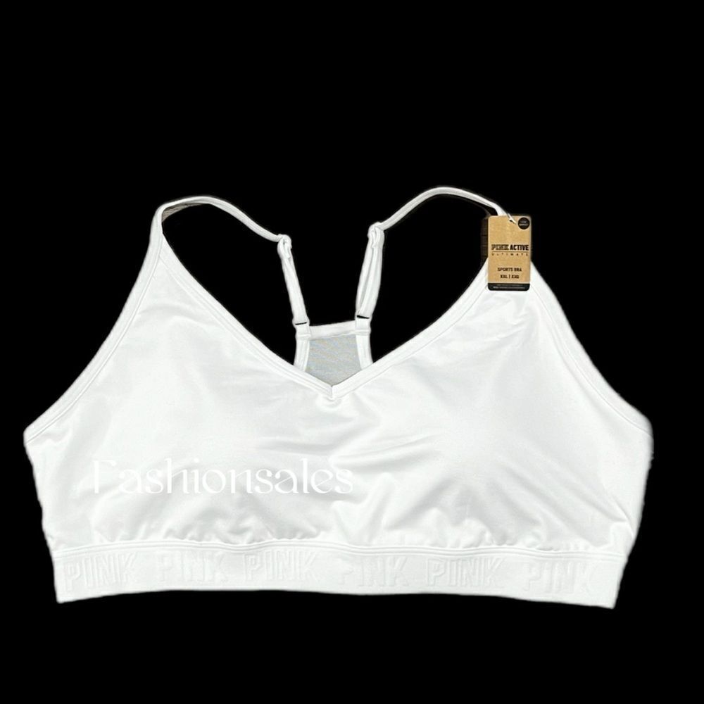 Victorias Secret Pink Active Ultimate Lined Removable Padding sport bra White